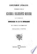 Certamen poético celebrado con motivo del concurso de premios abierto por la Academia Bibliográfica-Mariana para solemnizar el primer aniversario de su instalación en la noche del 18 de octubre 1863