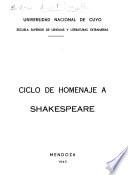 Ciclo de homenaje a Shakespeare