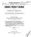 Ciudades, pueblos y colonias de la República Argentina