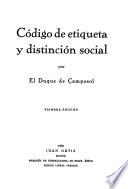 Código de etiqueta y distinción social