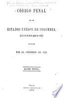 Código penal de los estados unidos de Colombia