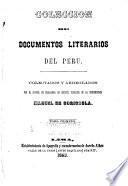 Coleccion de documentos literarios del Peru