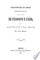 Colección de las cartas sobre bienes eclesiásticos que bajo el título de Filósofo Rancio escribió Francisco Alvarado: Cartas I-XXVII