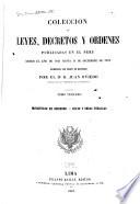 Colección de leyes, decretos y ordenes