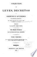 Coleccion de leyes, decretos y ordenes o acuerdos de tendencia general ...