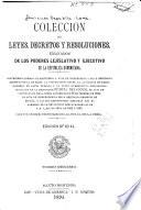 Coleccion de leyes, decretos y resoluciones emanadas de los poderes legislativo y ejecutivo de la Republica Dominicana