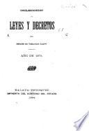 Colección de leyes y decretos del estado de Veracruz Llave
