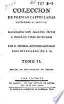 Coleccion de poesias castellanas anteriores al siglo XV