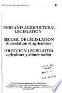 Colección Legislativa Agricultura Y Alimentación