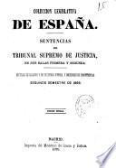 COLECCION LEGISLATIVA DE ESPANA SENTENCIAS DEL TRIBUNAL SUPREMO DE JUSTICIA