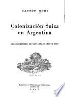 Colonización suiza en Argentina