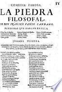 Comedia Famosa. La Piedra Filosofal