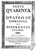 Comedias, De Diferentes Avtores