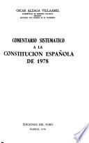 Comentario sistemático a la Constitución española de 1978
