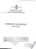 Comercio exterior, 1951-1954