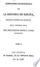 Compendio cronolónigo de la historia de España