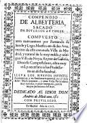Compendio de Albeyteria sacado de diversos autores