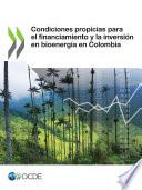 Condiciones propicias para el financiamiento y la inversión en bioenergía en Colombia
