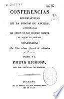 Conferencias eclesiásticas de la Diócesis de Angers: 1833 (VIII, 501 p.)