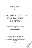 Consideraciones políticas sobre los golpes de estado