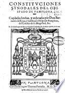 Constituciones Synodales del Obispado de Pamplona