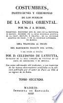 Costumbres, instituciones y ceremonias de los pueblos de la india oriental, 2