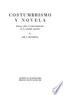 Costumbrismo y novela