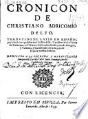 Cronicon de Christiano Adricomio Delfo