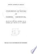 Cuaderno de notas de Gabriel Sandoval