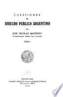 Cuestiones de derecho público argentino