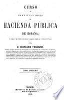 Curso de instituciones de Hacienda Pública en España