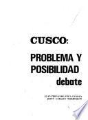Cusco, problema y posibilidad