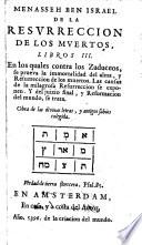 De la resvrreccion de los mvertos, libros III