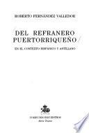 Del refranero puertorriqueño en el contexto hispánico y antillano
