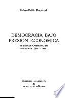 Democracia bajo presión economica