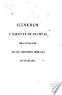 Descripción de las plantas que D. Antonio Josef Cavanilles demostró en las lecciones públicas del año 1801, 2