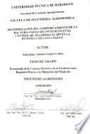 DETERMINACION DEL COMPORTAMIENTO DE BACTERIA PASTEURIA PENETRANS EN EL CONTROL DE MELOIDOGYNE SPP EN LA PENINSULA DE SANTA ELENA