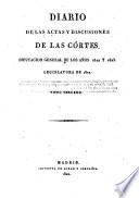 Diario de las actas y discusiones de las Cortes