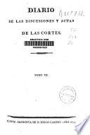 Diario de las discusiones y actas de las Cortes