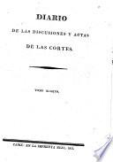 Diario de las discusiones y actas de las Cortes