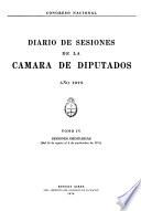 Diario de sesiones de la Cámara de Diputados