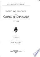 Diario de sesiones de la Cámara de Diputados
