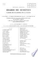 Diario de sesiones de la Cámara de Senadores