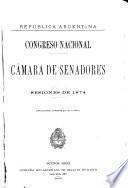Diario de sesiones de la Cámara de Senadores