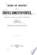 Diario de sesiones de las Córtes constituyentes