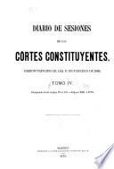 Diario de sesiones de las Córtes constituyentes