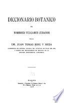 Diccionario botánico de nombres vulgares cubanos