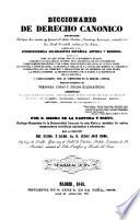 Diccionario de derecho canonico