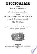 Diccionario de la rima o consonantes de la lengua castellana