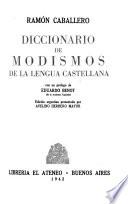 Diccionario de modismos de la lengua castellana